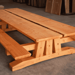 Wooden picnic table for outdoor use, crafted from timber at Citadel Joinery.