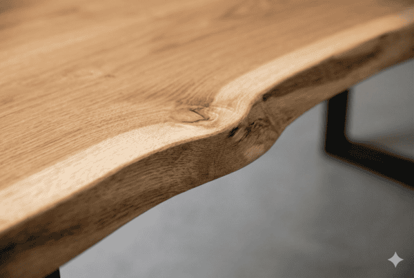 Timber edge detail showcasing craftsmanship at Citadel Joinery, Welshpool.